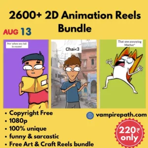 2600 2D Animation Reels Bundle Hindi